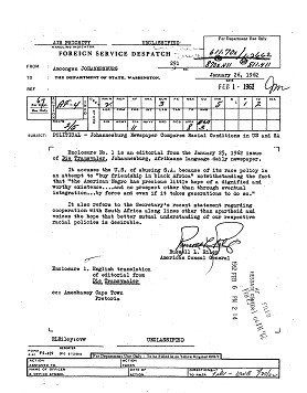 Foreign service memo