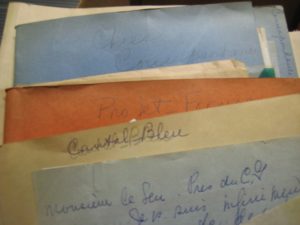 Cheese files in the manuscript collection