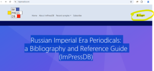 Russian Imperial Era Periodicals: a Bibliography and Reference Guide (ImPressDB) is a comprehensive research database of periodicals and serials from the time of the Russian Empire, published between 1702 and 1917. It includes publications from within the Russian Empire itself, across its diverse linguistic and cultural regions, as well as from some territories under its influence, and from the Austrian Empire (Austria-Hungary), Germany and other countries. The database also covers periodicals published by the empire’s diaspora in various parts of the world, including those by émigrés, political exiles, and immigrant communities, offering a broad, transnational perspective on the era’s printed media.